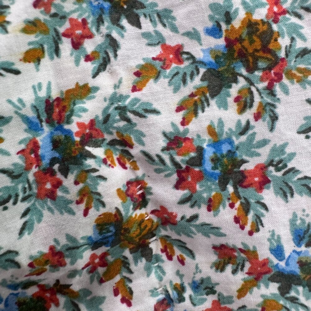 Doen Multicolor Floral Cotton Dress with Puff sleeves size US 4 (size small) - Picture 4 of 4